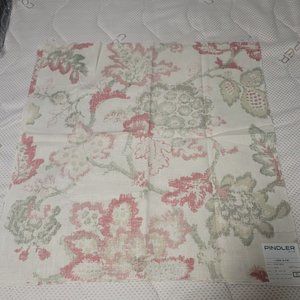 3 26×26 In Pindler Samples Floral Linen Blend P6189 Annie For Crafts Trim Totes